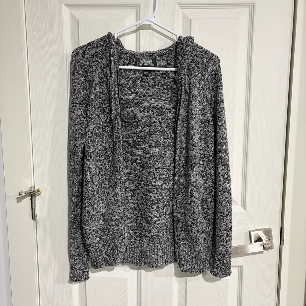 Roots Knit Hoodie – Grey – Size XS